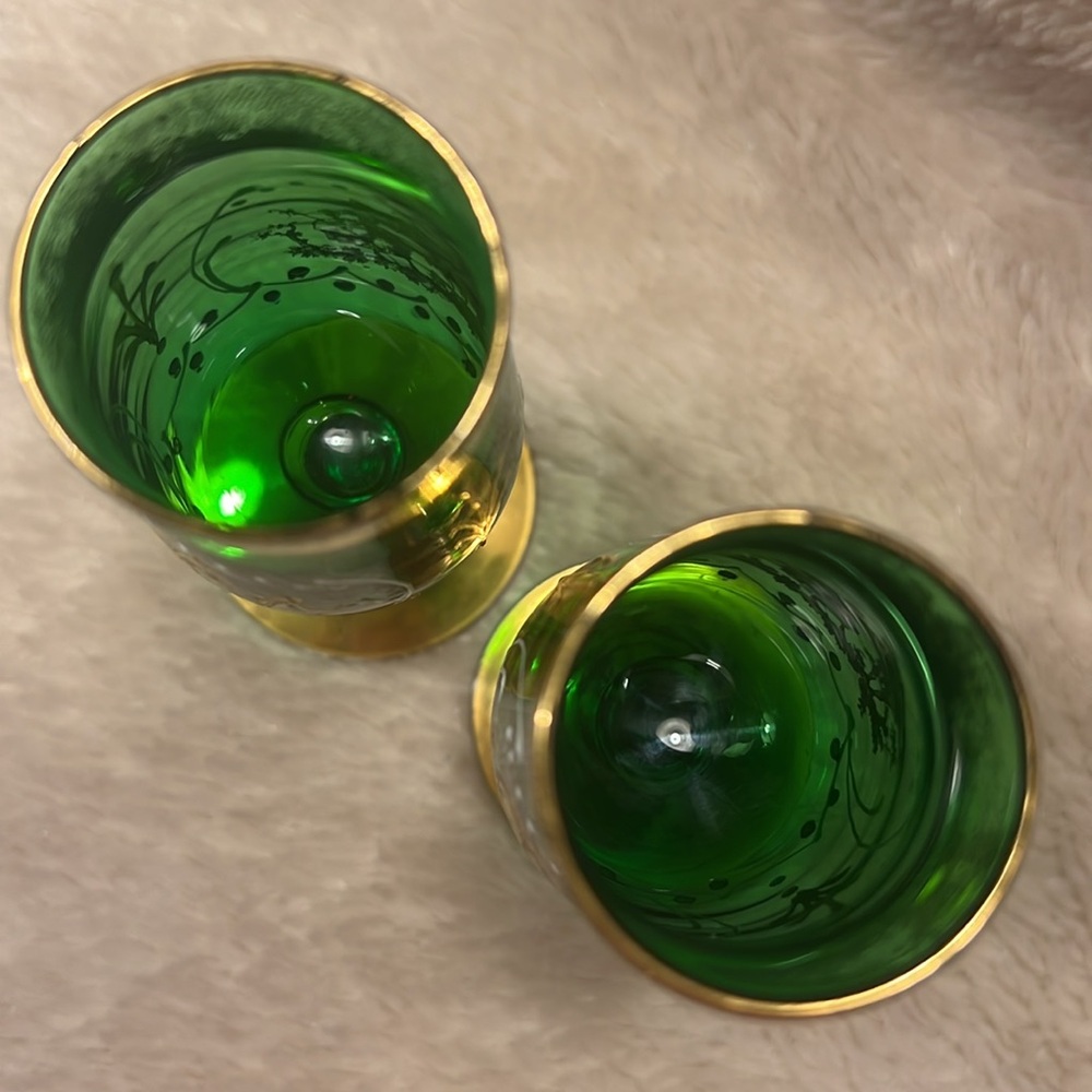 Vintage Victorian Bohemian Glass Cordials - Picture 8 of 9